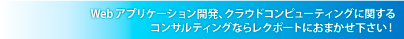 Webアプリケーション開発、クラウドコンピューティングに関するコンサルティングならレクポートにおまかせ下さい！